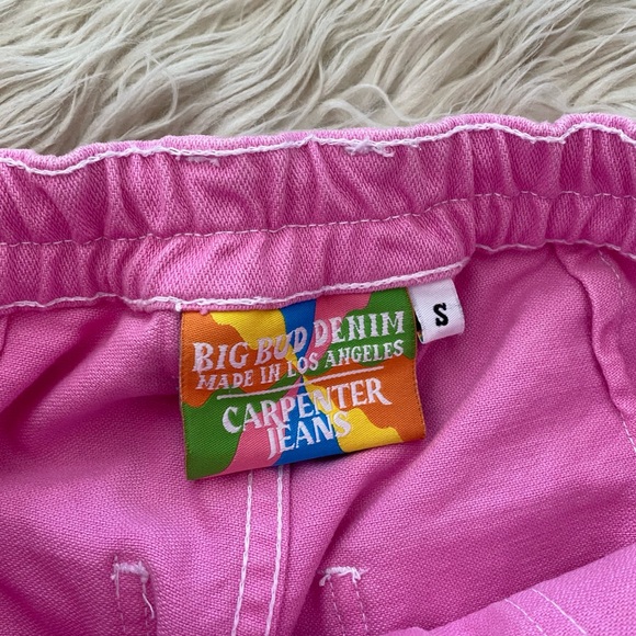 Big Bud Press Carpenter Jeans Bubblegum Pink Non-Stretch Denim Straight Leg - Picture 11 of 14